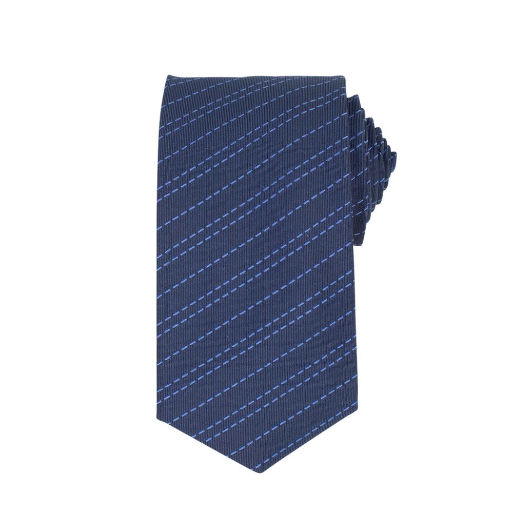 New JOHN LOBB Blue 100% Silk Striped Neck Tie $250